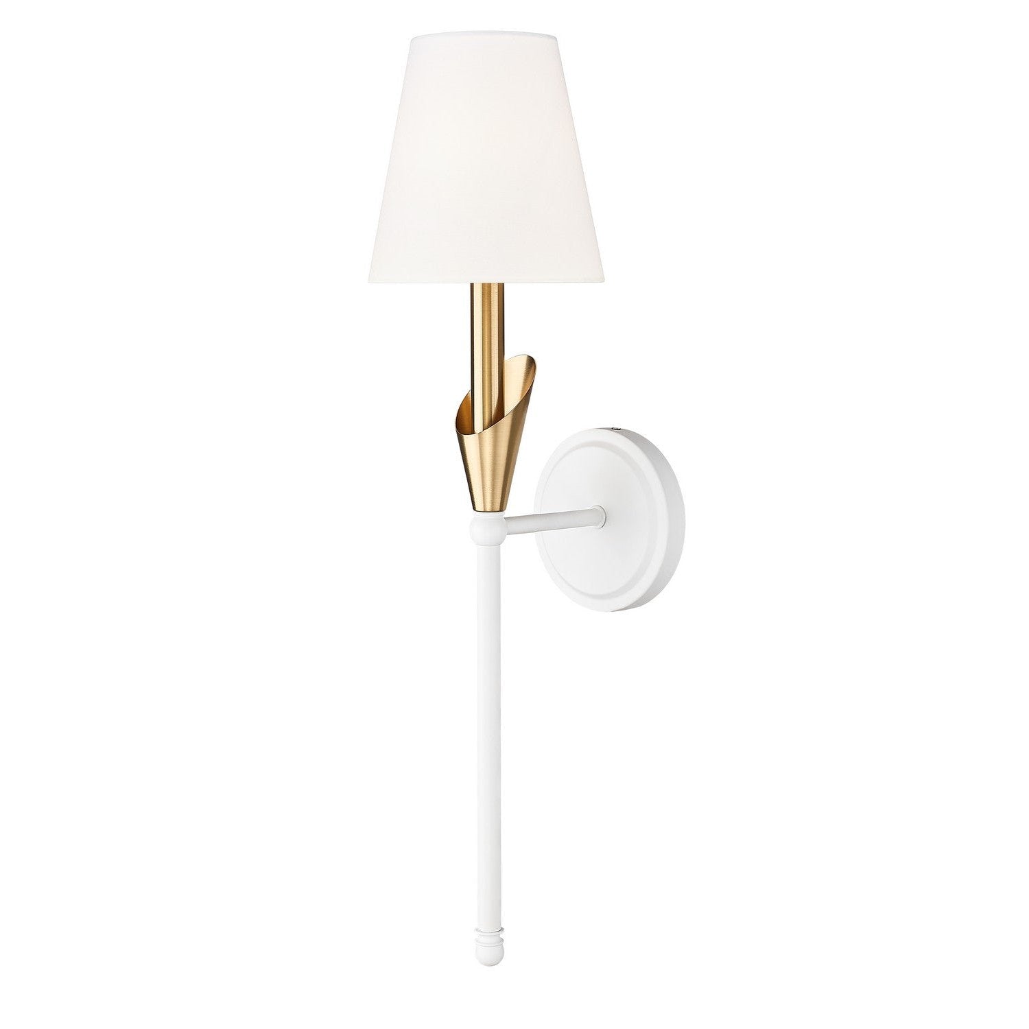 Z-Lite - 4014-1SA-TW-MGLD - One Light Wall Sconce - Claudelle - Textured White + Modern Gold