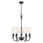 Z-Lite - 4014-24MB - Five Light Chandelier - Claudelle - Matte Black