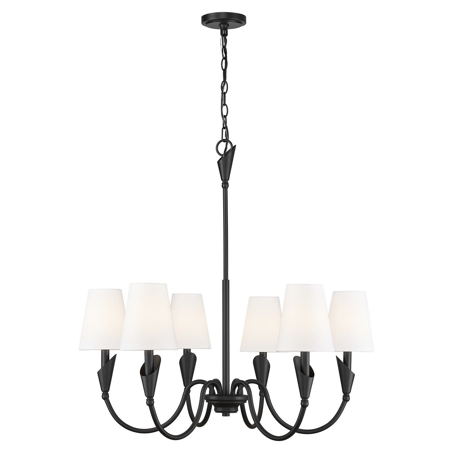 Z-Lite - 4014-32MB - Six Light Chandelier - Claudelle - Matte Black