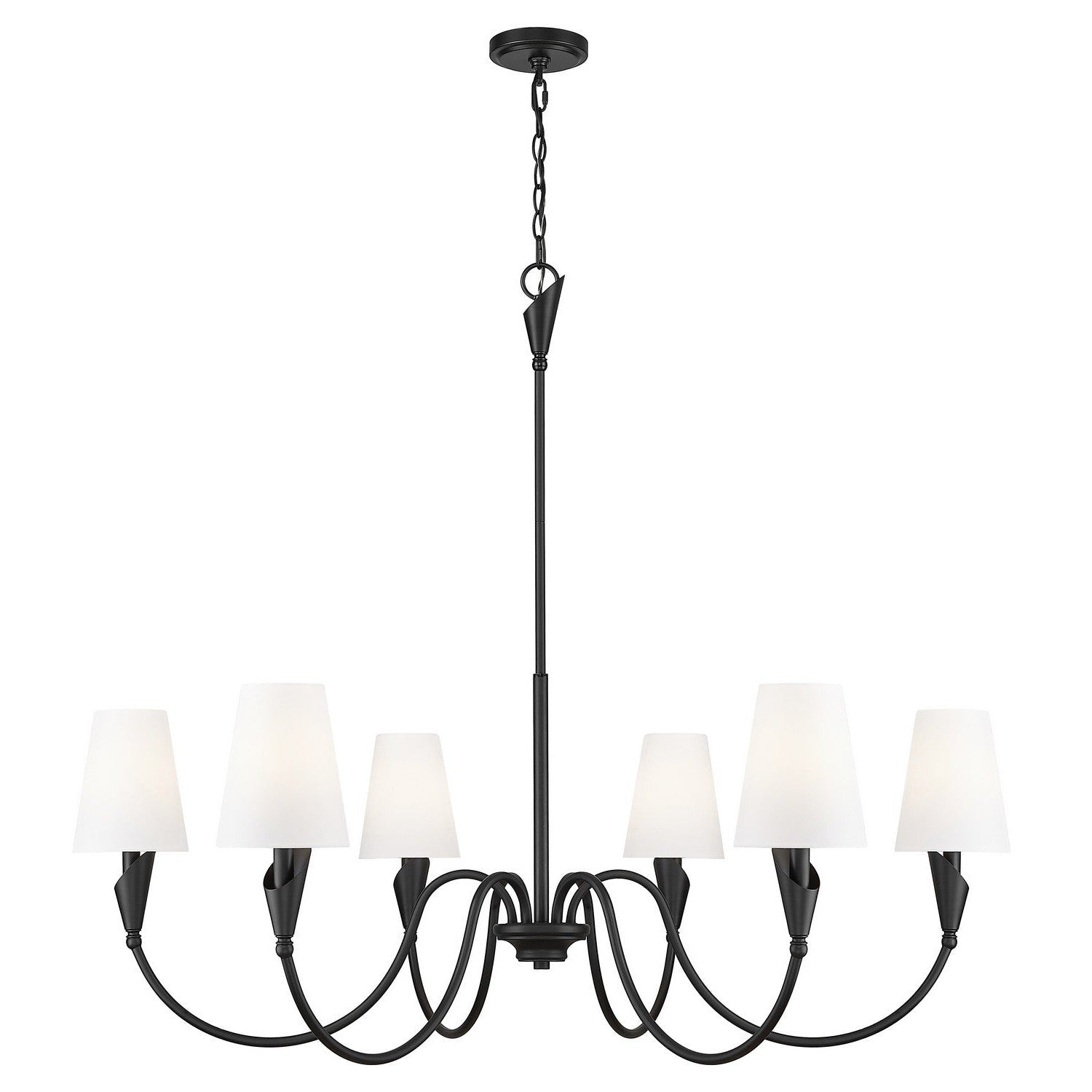 Z-Lite - 4014-46MB - Six Light Chandelier - Claudelle - Matte Black