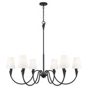 Z-Lite - 4014-46MB - Six Light Chandelier - Claudelle - Matte Black