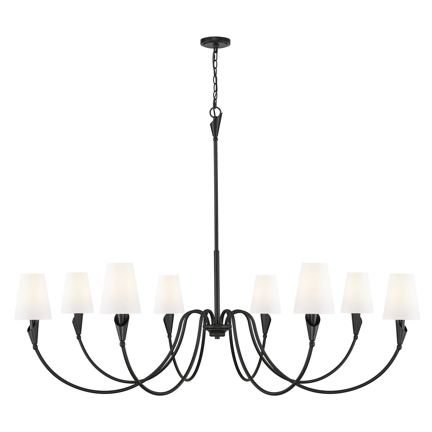 Z-Lite - 4014-65MB - Eight Light Chandelier - Claudelle - Matte Black