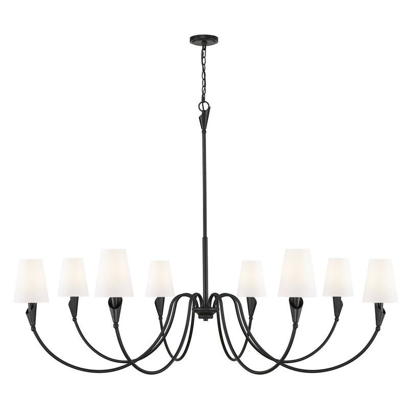 Z-Lite - 4014-65MB - Eight Light Chandelier - Claudelle - Matte Black