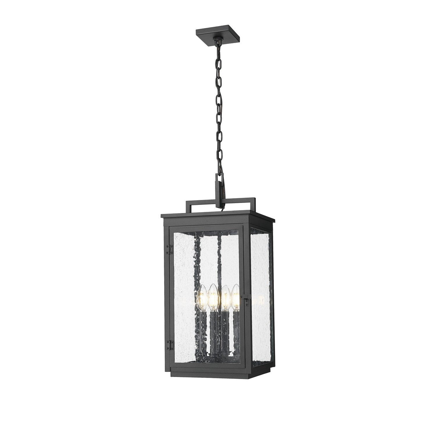 Z-Lite - 5019CHB-BK - Four Light Outdoor Chain Mount Ceiling Fixture - Hartwell - Sand Black