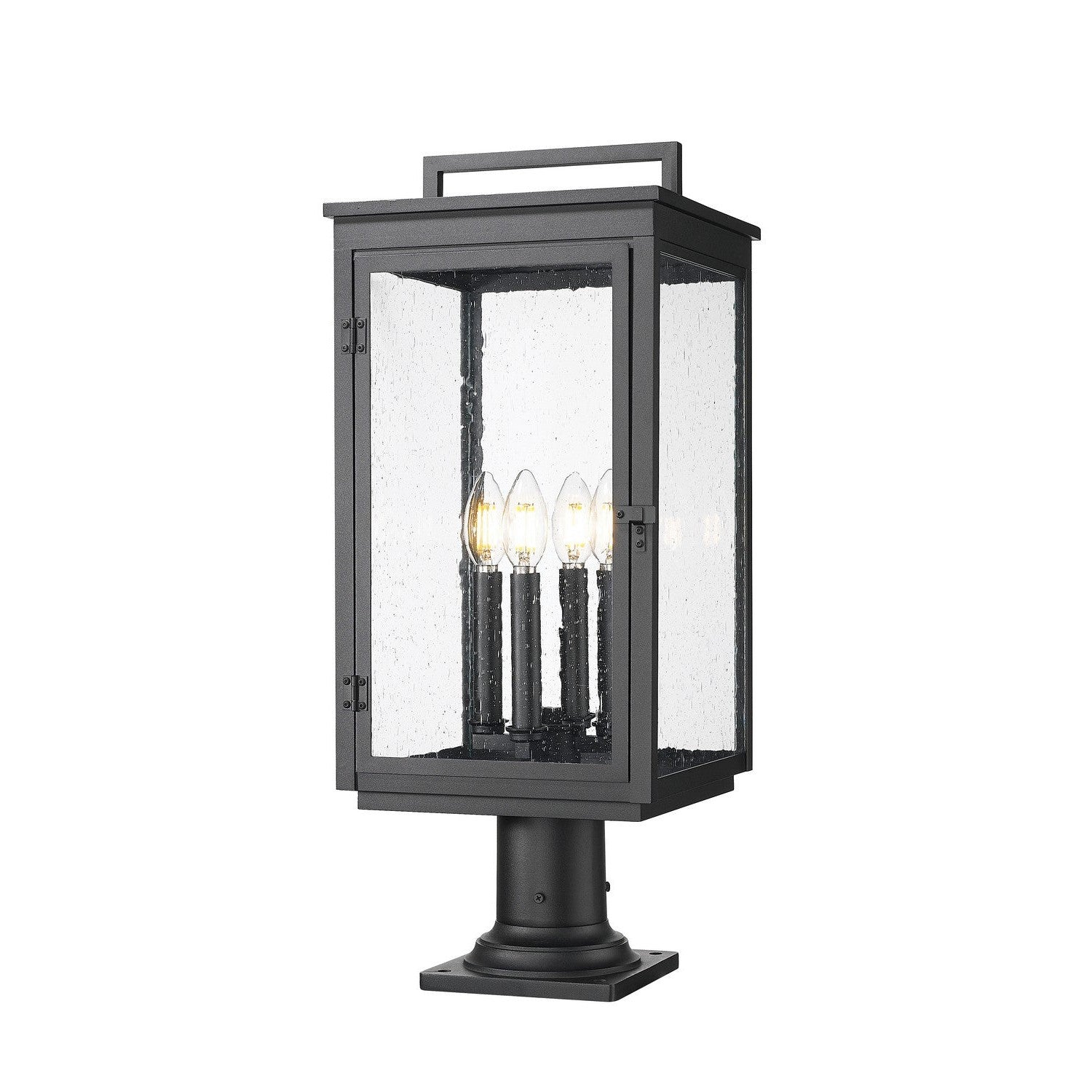 Z-Lite - 5019PHBR-533PM-BK - Four Light Outdoor Pier Mounted - Hartwell - Sand Black