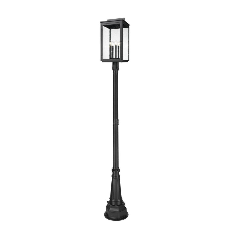 Z-Lite - 5019PHXLR-564P-BK - Five Light Outdoor Post Mount - Hartwell - Sand Black