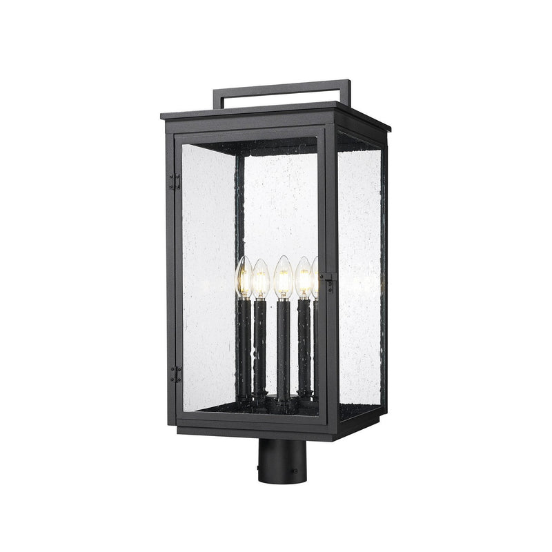 Z-Lite - 5019PHXLR-BK - Five Light Outdoor Post Mount - Hartwell - Sand Black
