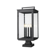 Z-Lite - 5019PHXLS-SQPM-BK - Five Light Outdoor Pier Mount - Hartwell - Sand Black