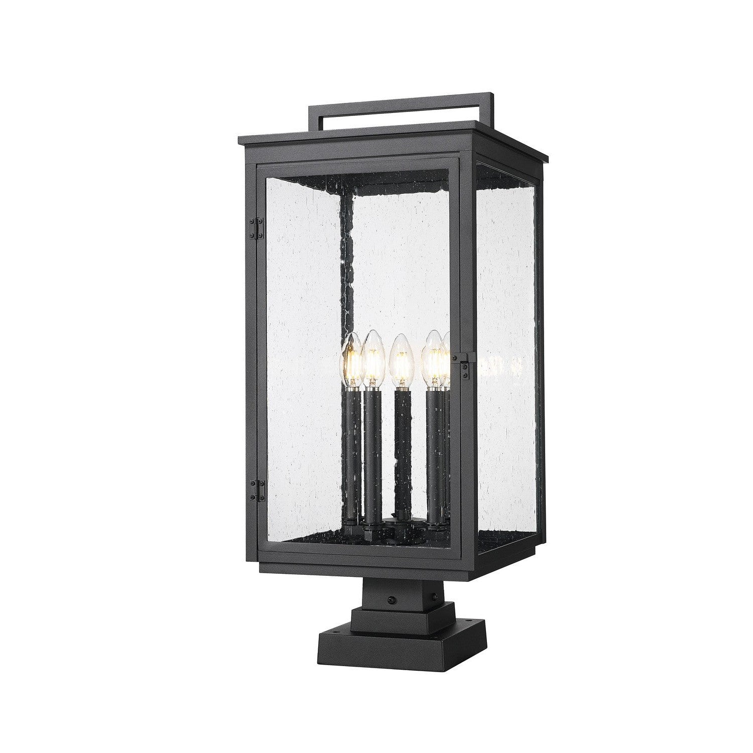 Z-Lite - 5019PHXLS-SQPM-BK - Five Light Outdoor Pier Mount - Hartwell - Sand Black