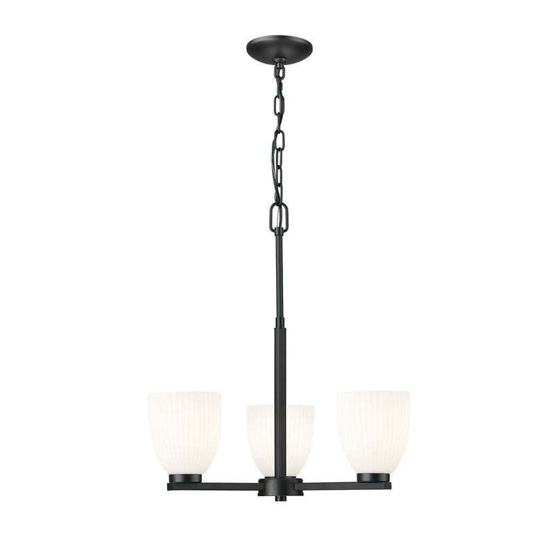 Z-Lite - 7518-3MB - Three Light Chandelier - Naya - Matte Black