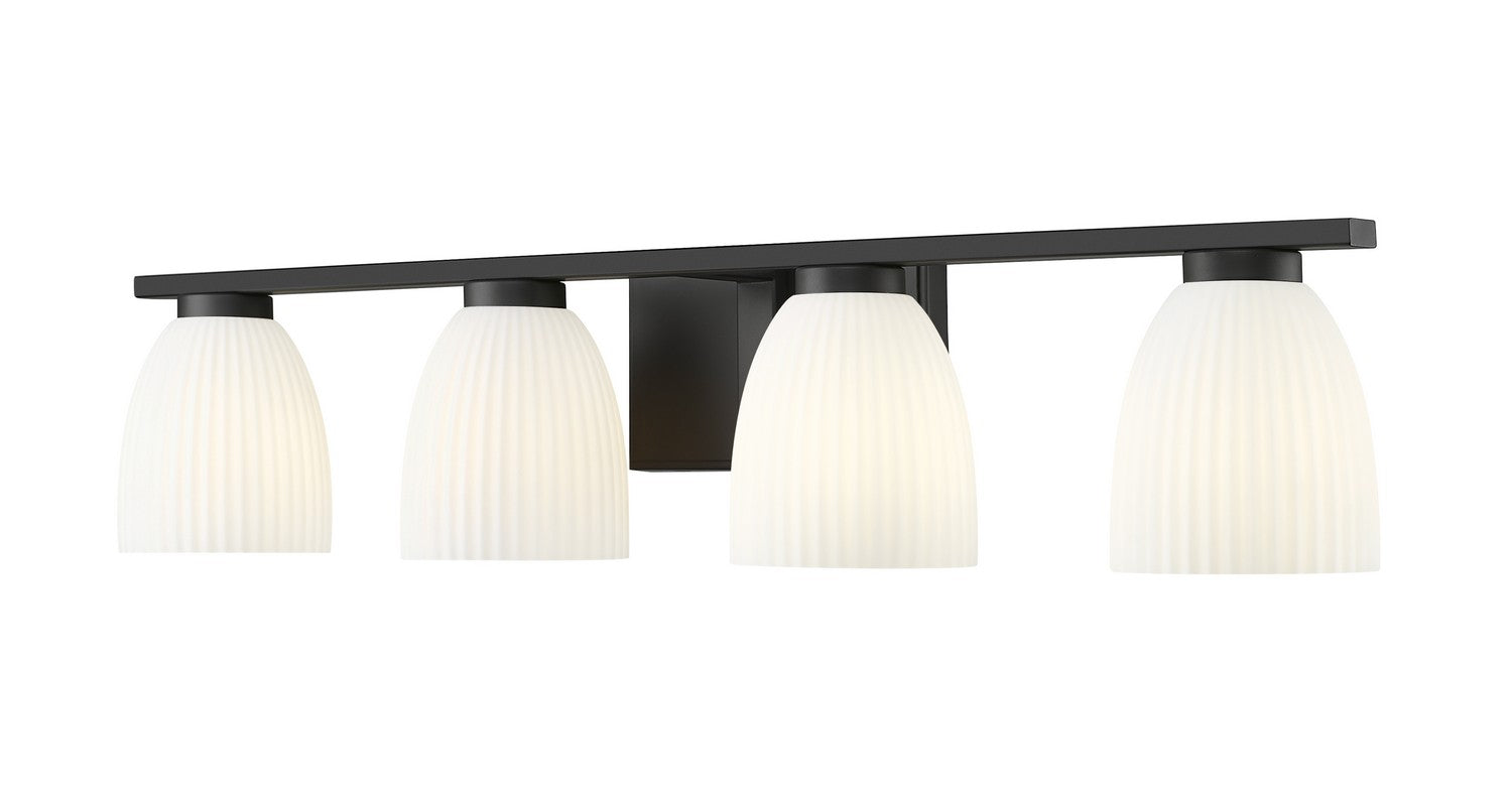 Z-Lite - 7518-4V-MB - Four Light Vanity - Naya - Matte Black