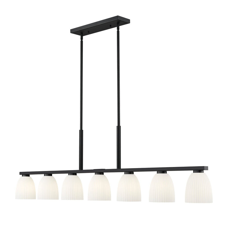 Z-Lite - 7518-7L-MB - Seven Light Linear Chandelier - Naya - Matte Black