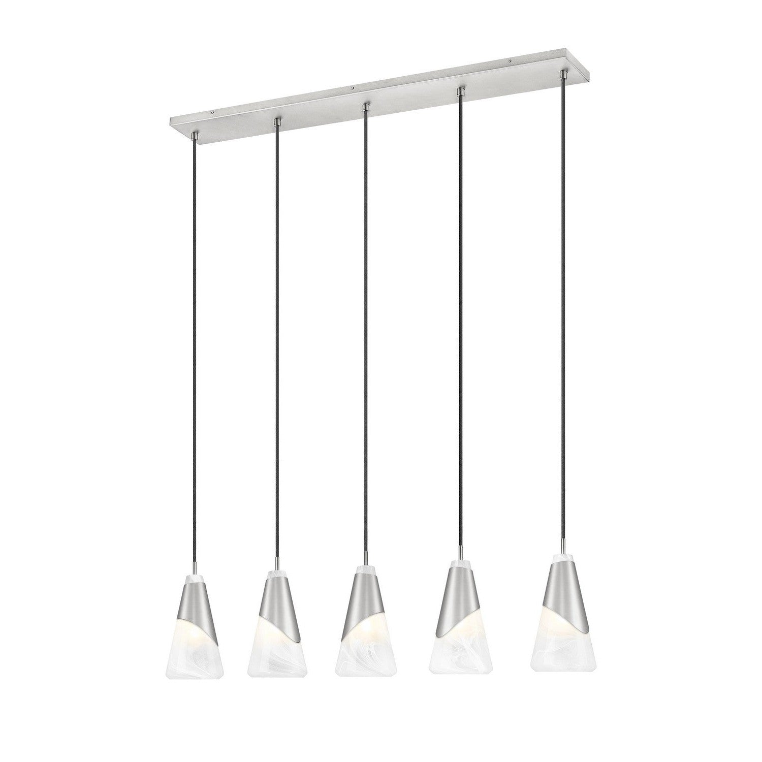Z-Lite - 828P6-5L-BN - Five Light Linear Chandelier - Aimie - Brushed Nickel