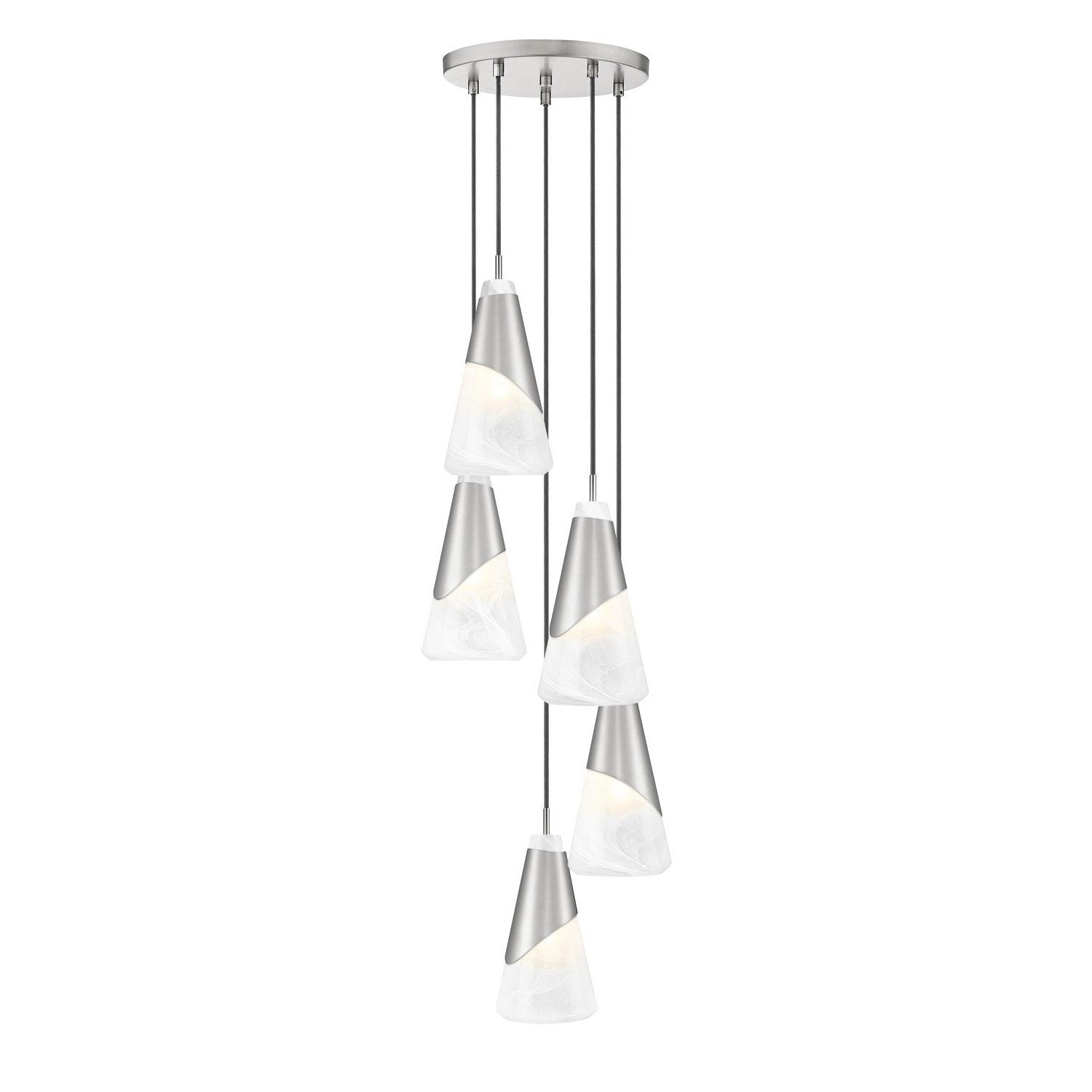 Z-Lite - 828P6-5R-BN - Five Light Chandelier - Aimie - Brushed Nickel