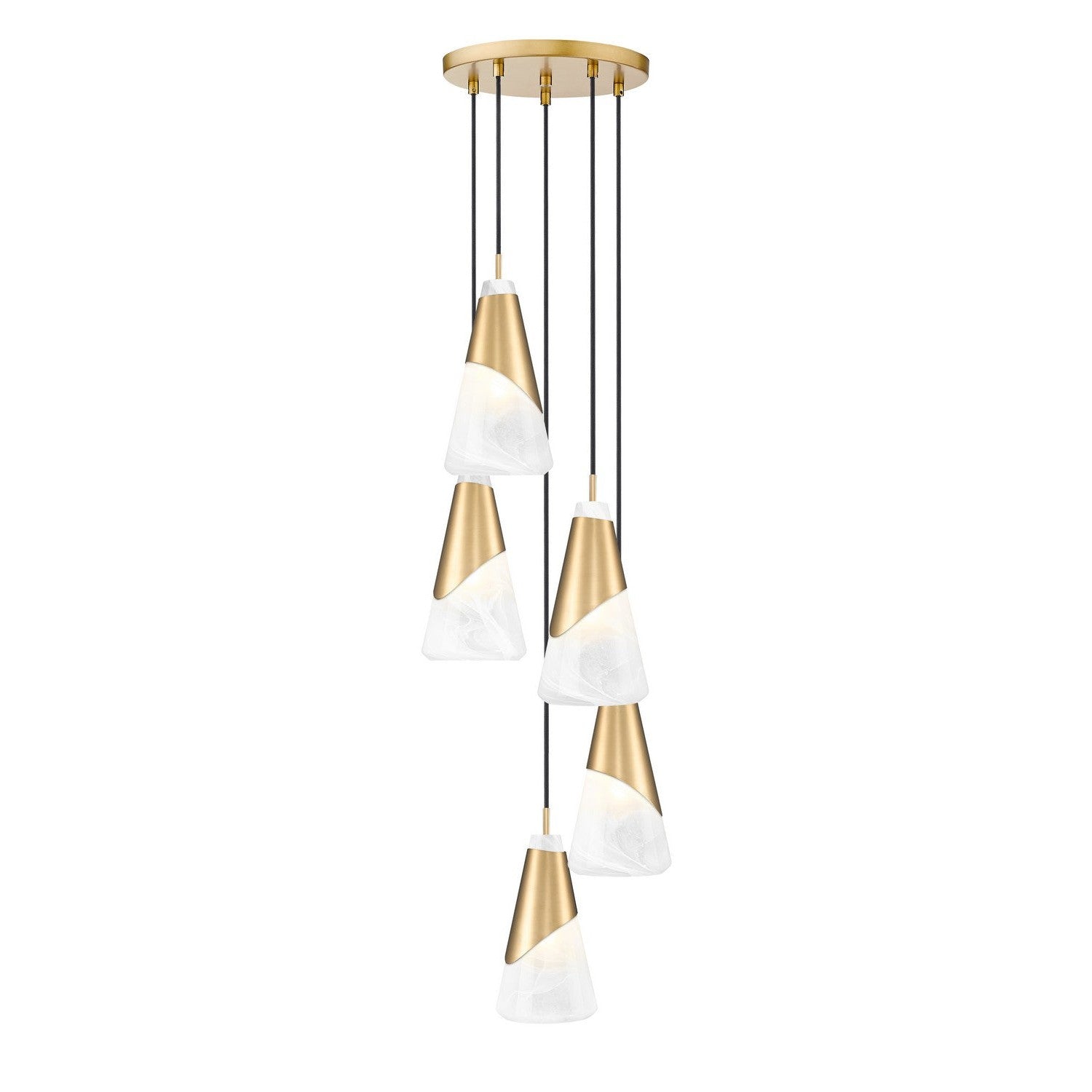 Z-Lite - 828P6-5R-MGLD - Five Light Chandelier - Aimie - Modern Gold
