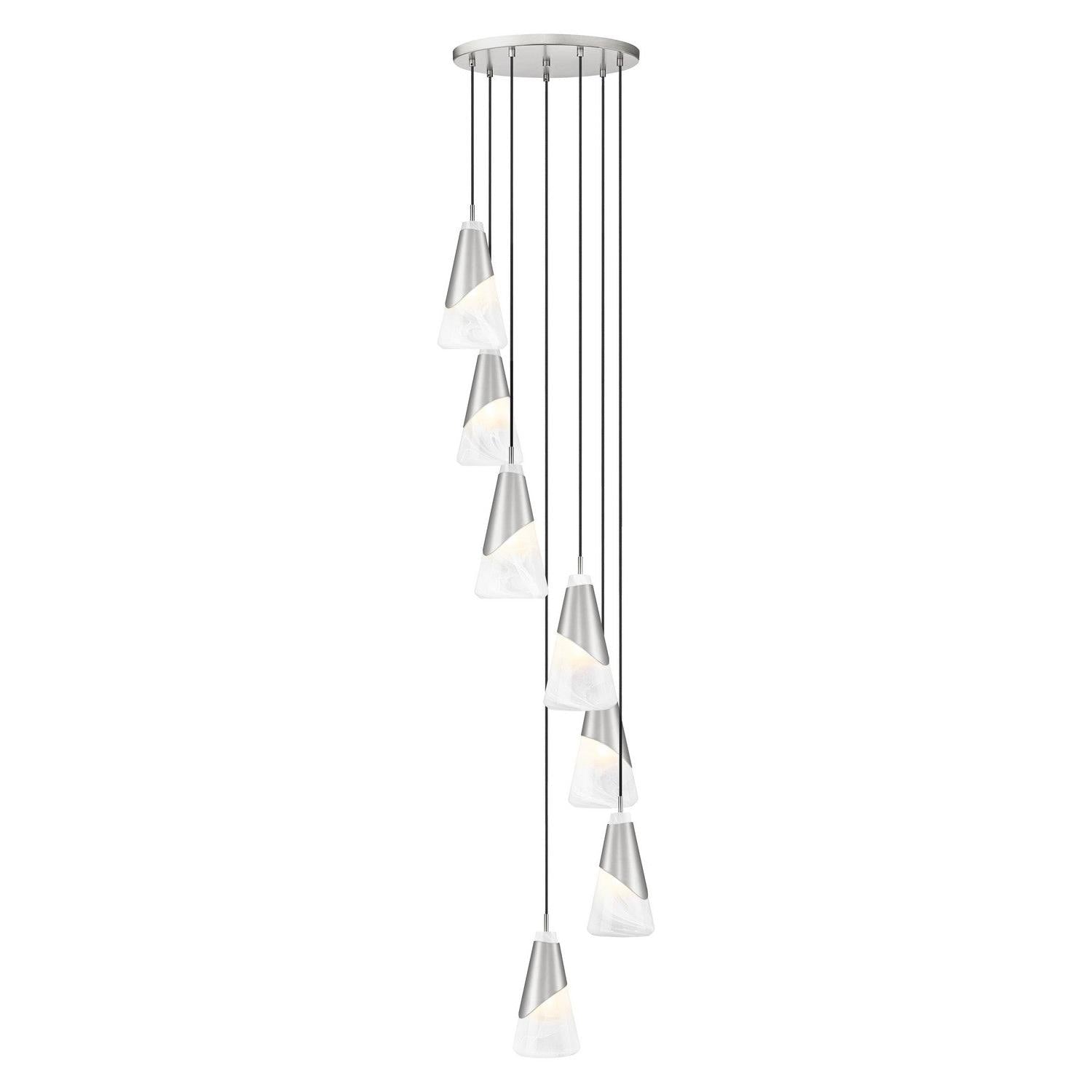 Z-Lite - 828P6-7R-BN - Seven Light Chandelier - Aimie - Brushed Nickel
