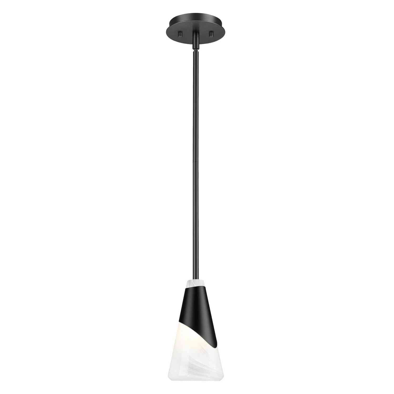 Z-Lite - 828P6-ROD-MB - One Light Pendant - Aimie - Matte Black