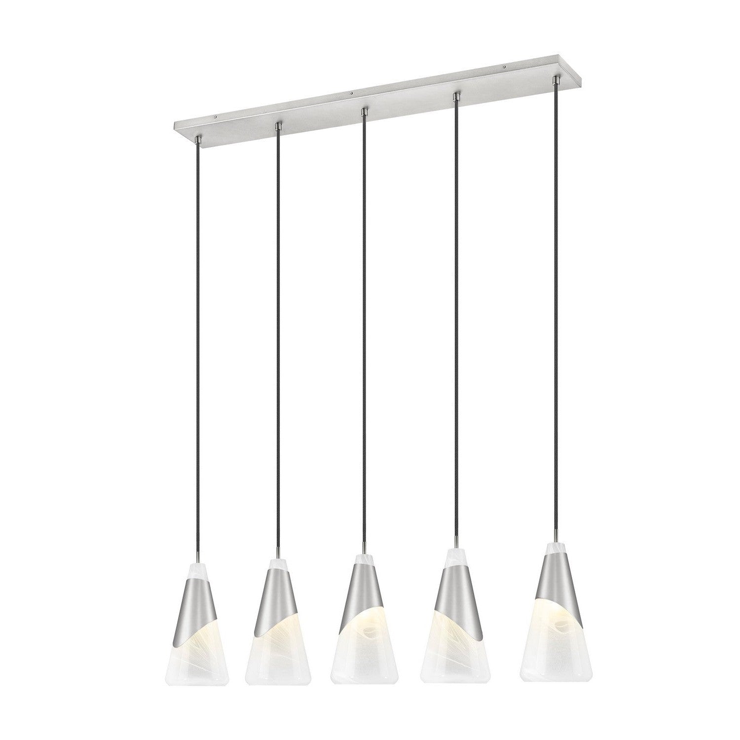 Z-Lite - 828P7-5L-BN - Five Light Linear Chandelier - Aimie - Brushed Nickel