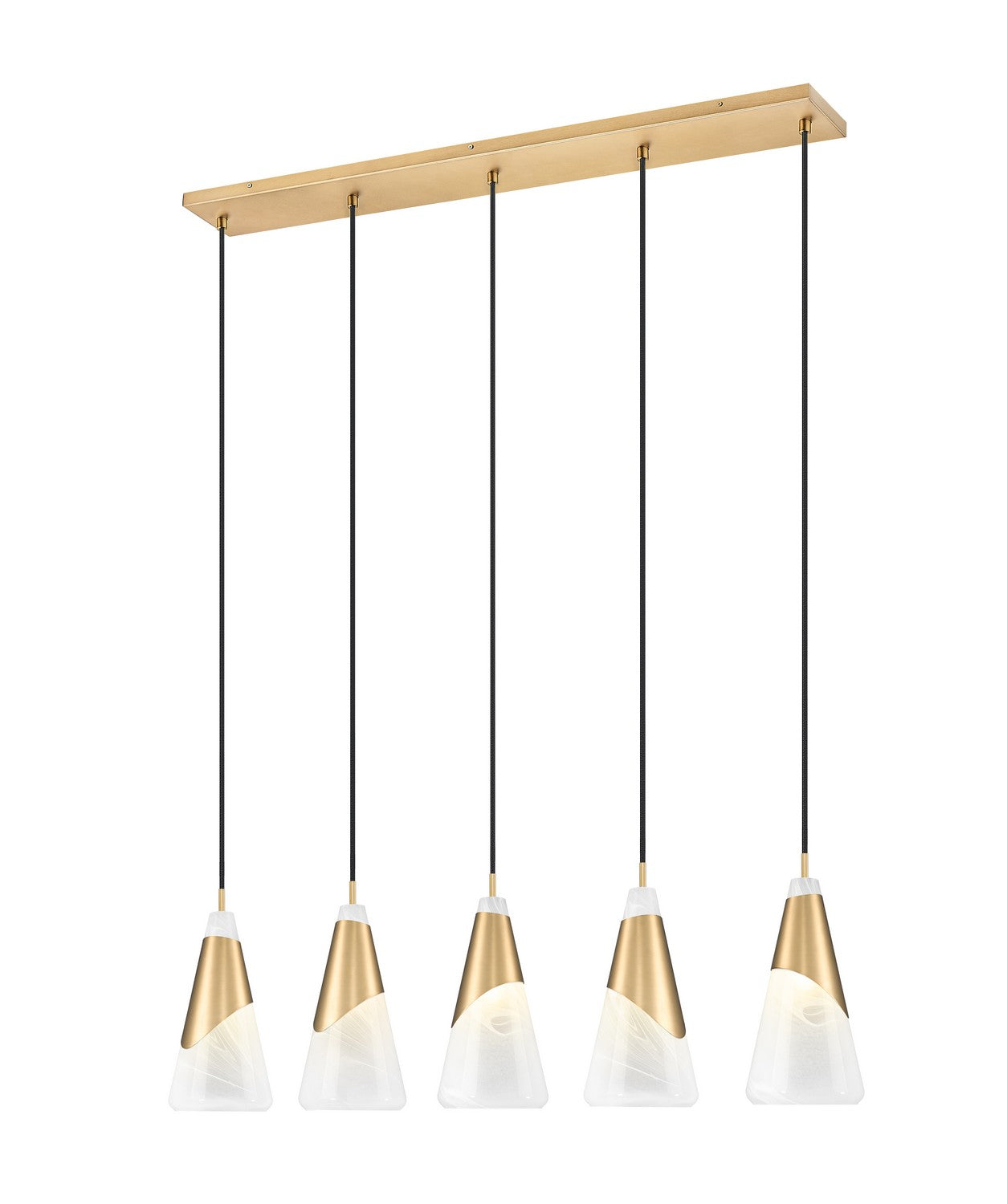 Z-Lite - 828P7-5L-MGLD - Five Light Linear Chandelier - Aimie - Modern Gold