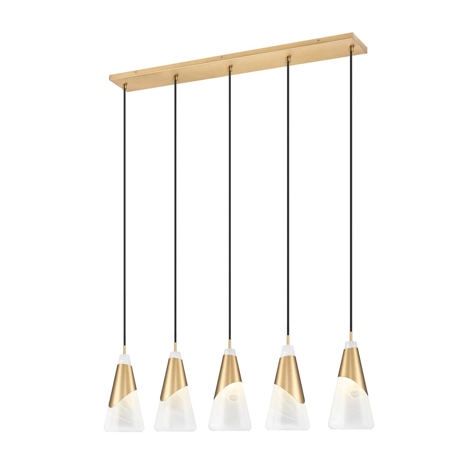 Z-Lite - 828P7-5L-MGLD - Five Light Linear Chandelier - Aimie - Modern Gold