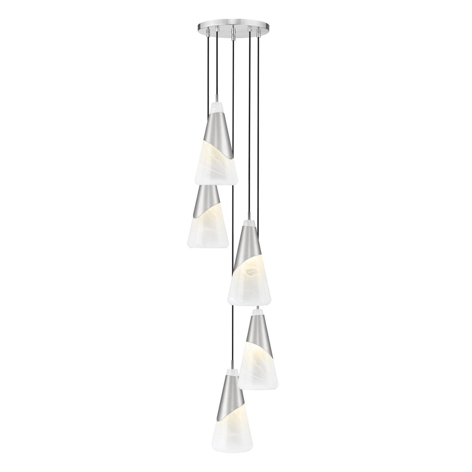 Z-Lite - 828P7-5R-BN - Five Light Chandelier - Aimie - Brushed Nickel