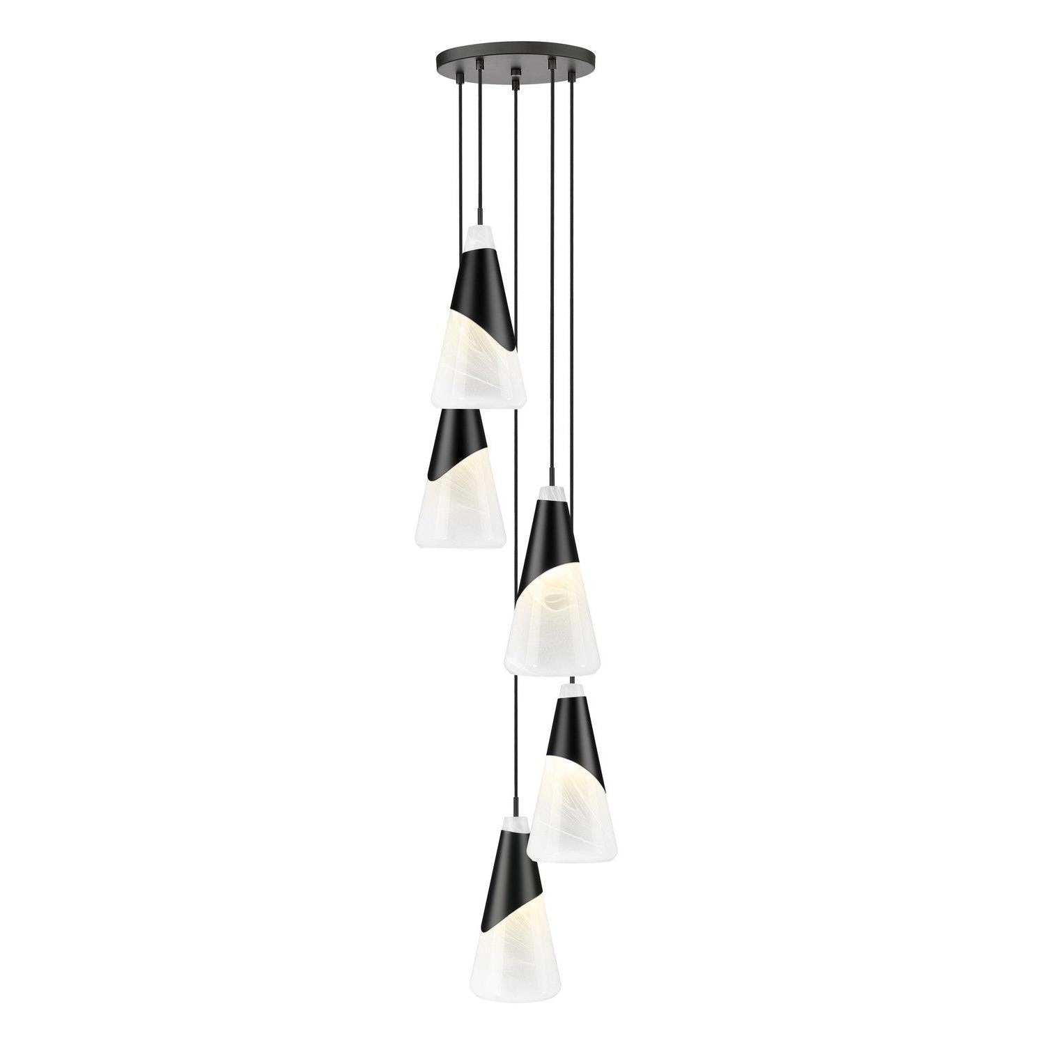 Z-Lite - 828P7-5R-MB - Five Light Chandelier - Aimie - Matte Black