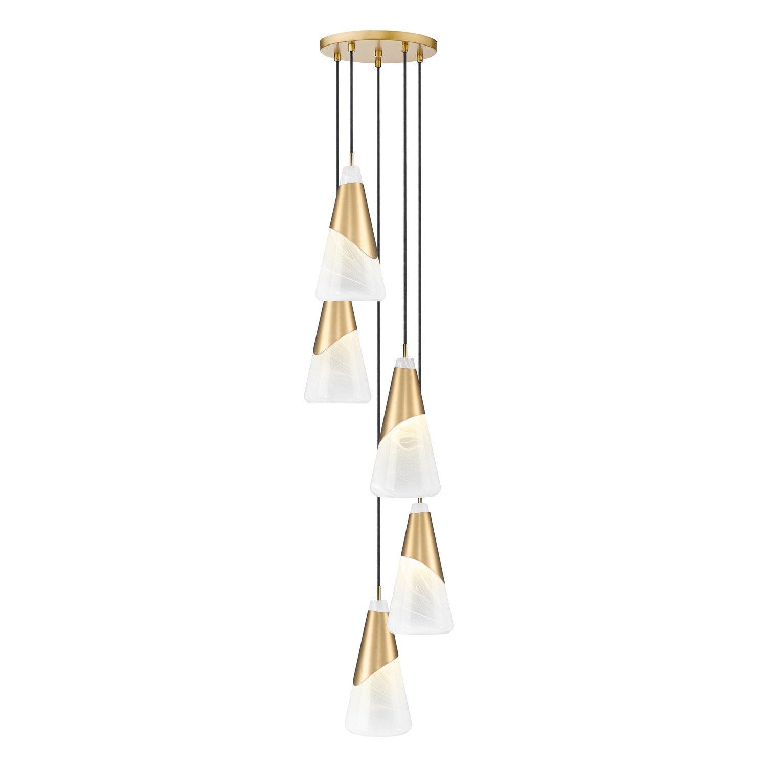 Z-Lite - 828P7-5R-MGLD - Five Light Chandelier - Aimie - Modern Gold
