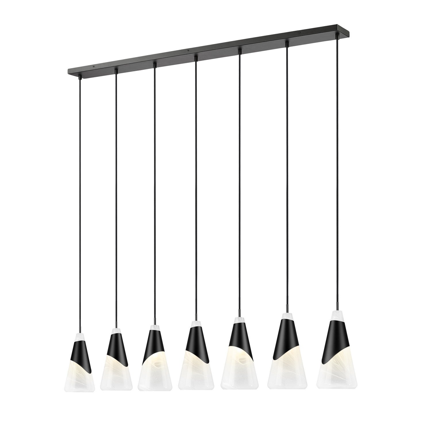 Z-Lite - 828P7-7L-MB - Seven Light Linear Chandelier - Aimie - Matte Black