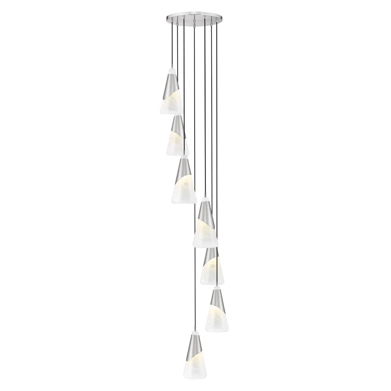 Z-Lite - 828P7-7R-BN - Seven Light Chandelier - Aimie - Brushed Nickel