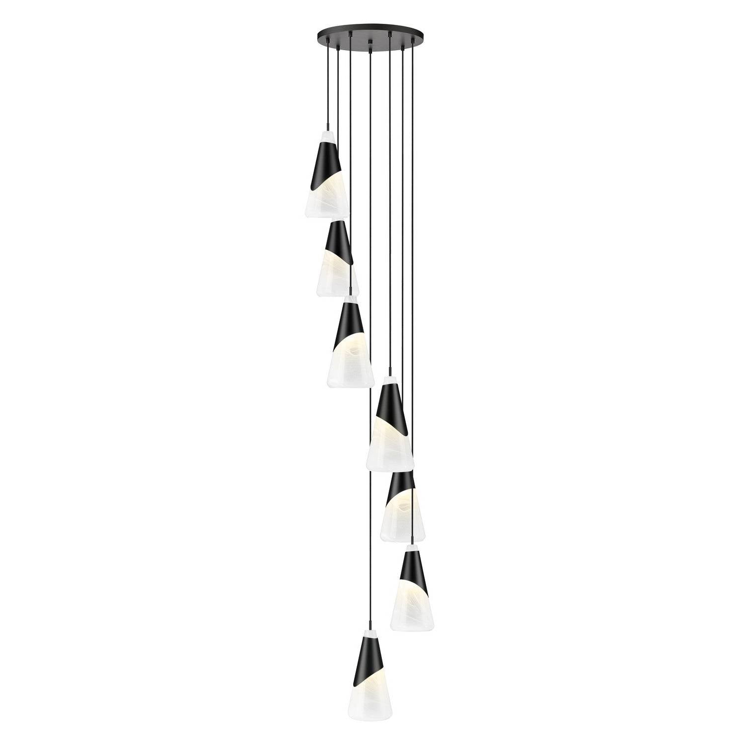 Z-Lite - 828P7-7R-MB - Seven Light Chandelier - Aimie - Matte Black