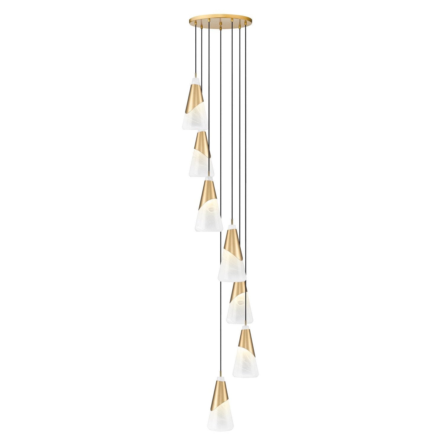 Z-Lite - 828P7-7R-MGLD - Seven Light Chandelier - Aimie - Modern Gold