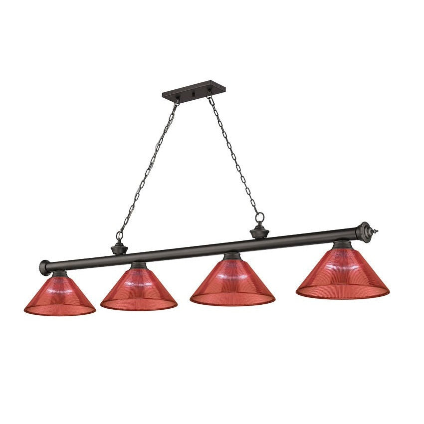 Z-Lite - 2306-4BRZ-ARBG - Four Light Billiard - Cordon - Bronze