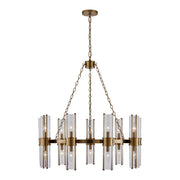 Kalco - 521356VGB - 18 Light Chandelier - Duet - Vintage Brass
