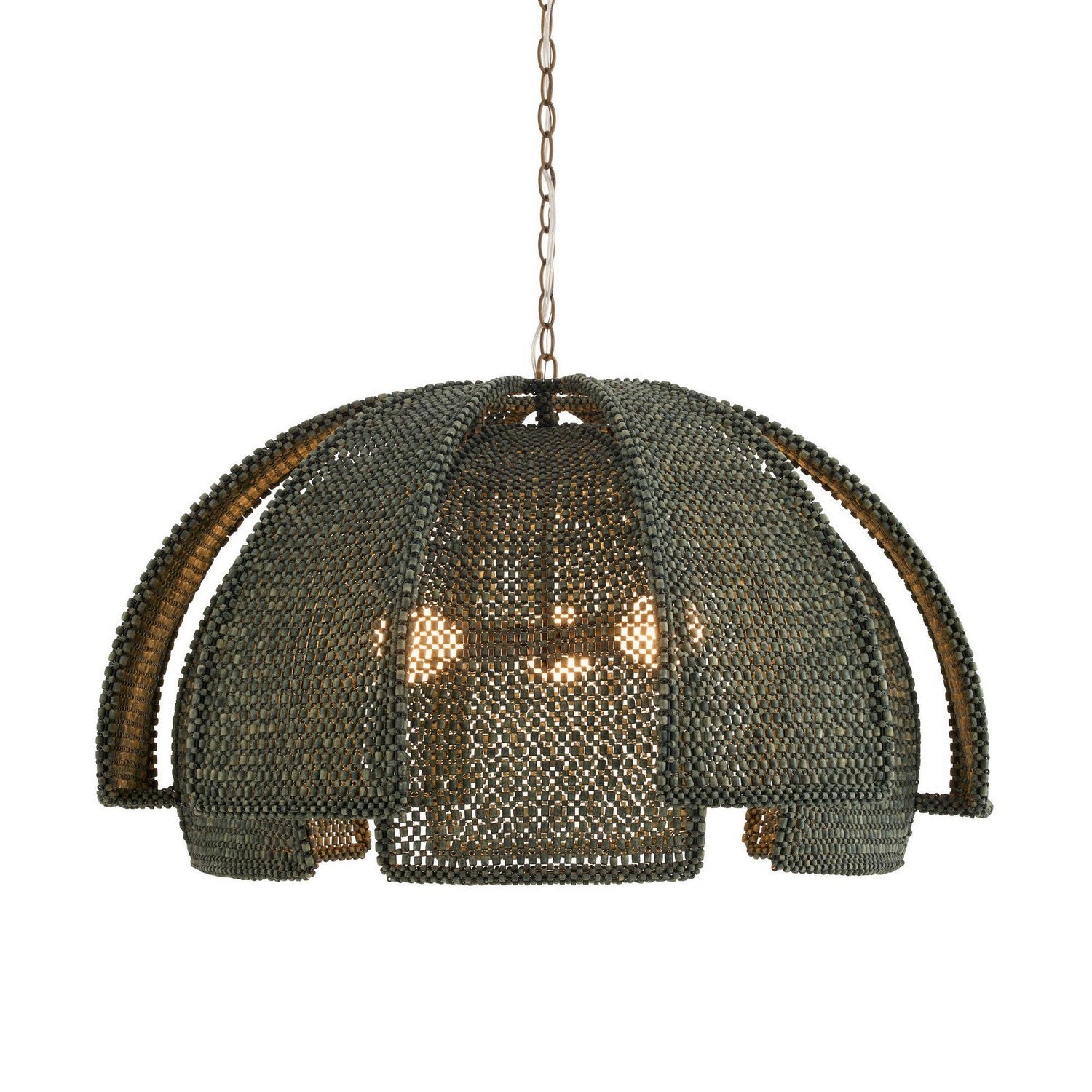 Arteriors - DMS23 - Three Light Pendant - Kamari - Eucalyptus Stain