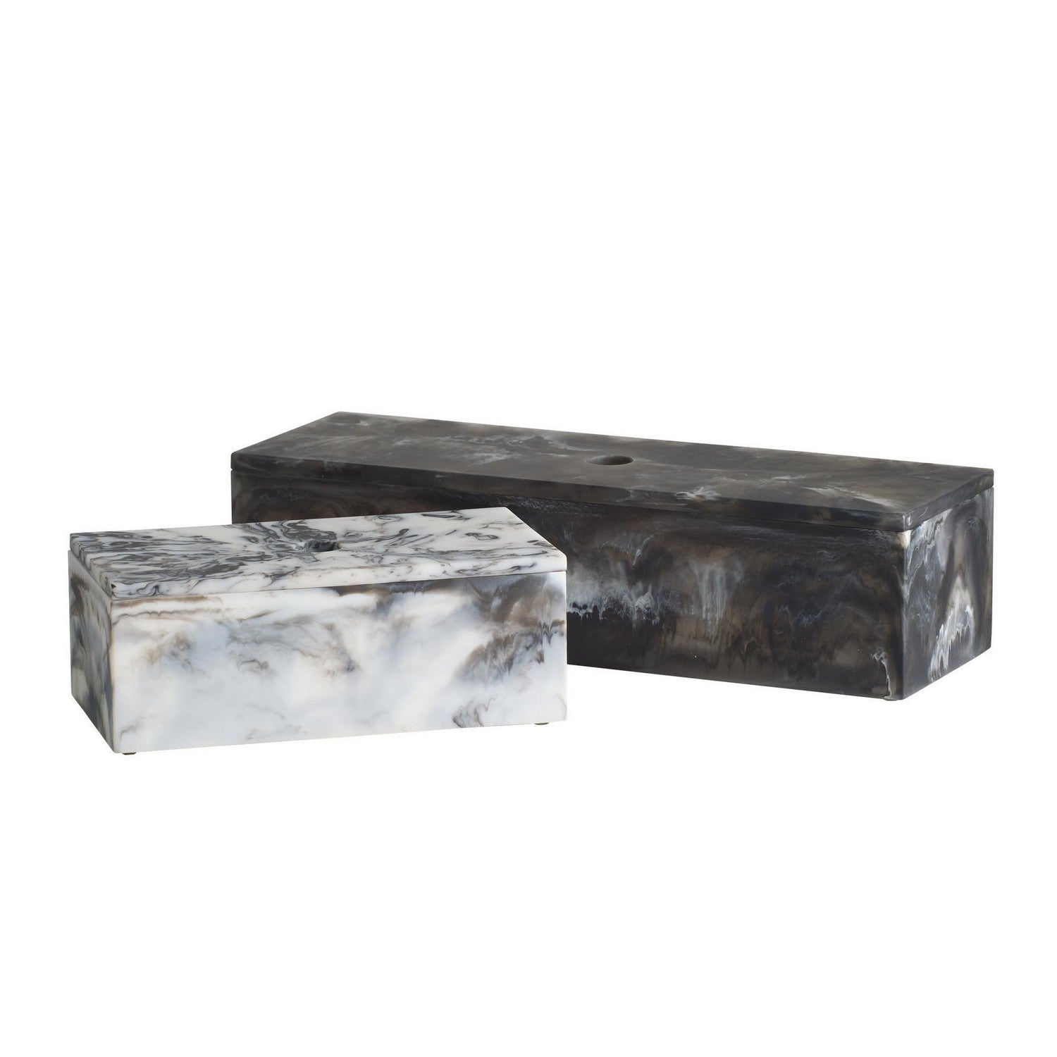 Arteriors - ARS07 - Boxes, Set of 2 - Kayce - Black & White