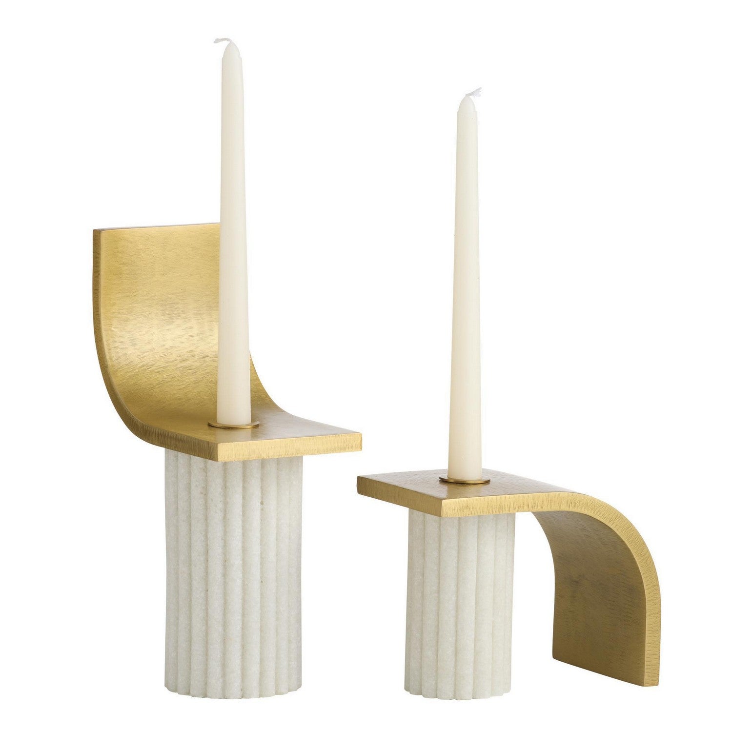Arteriors - ACC03 - Candleholders, Set of 2 - Ivanna - Ivory
