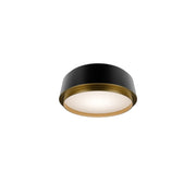 W.A.C. Lighting - FM-20512-30-BK/AB - LED Flush Mount - Salvo - Black/Aged Brass