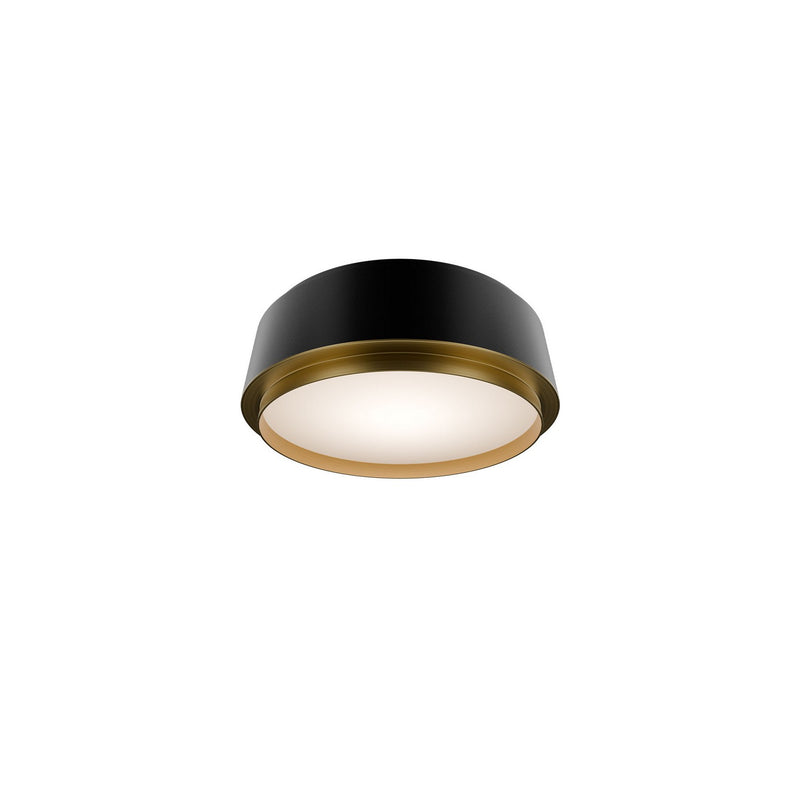 W.A.C. Lighting - FM-20512-30-BK/AB - LED Flush Mount - Salvo - Black/Aged Brass