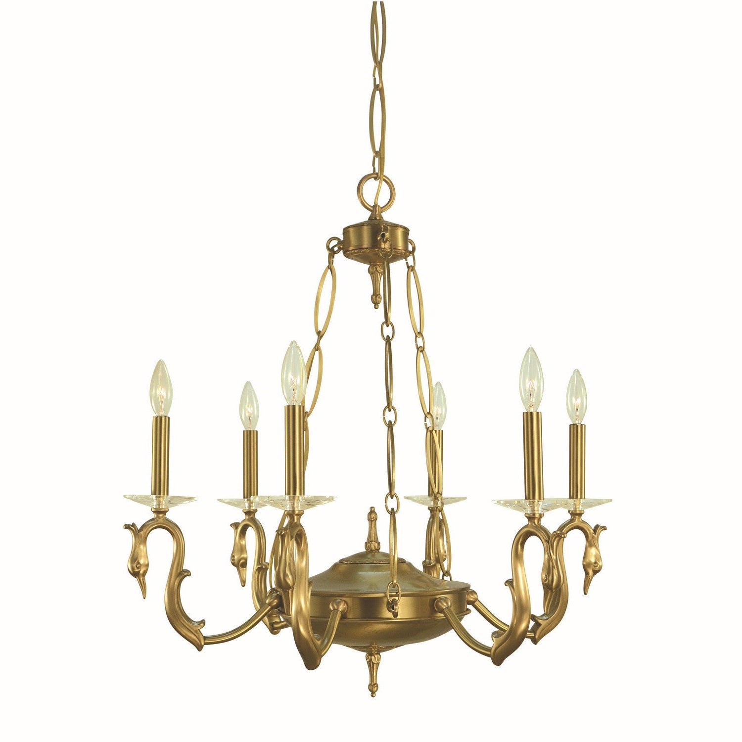 Framburg - 5900 BR - Six Light Chandelier - Odette - Brushed Brass