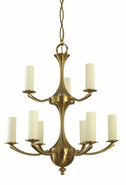 Framburg - 5929 BR - Nine Light Chandelier - Atherton - Brushed Brass