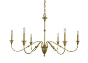 Framburg - 5932 BR - Six Light Chandelier - Hinsdale - Brushed Brass