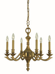Framburg - 5936 BR - Six Light Chandelier - Scarsdale - Brushed Brass