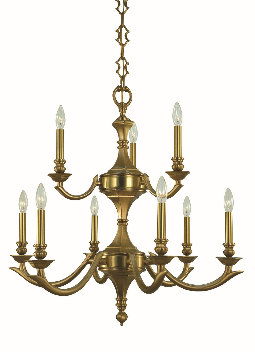 Framburg - 5939 BR - Nine Light Chandelier - Scarsdale - Brushed Brass