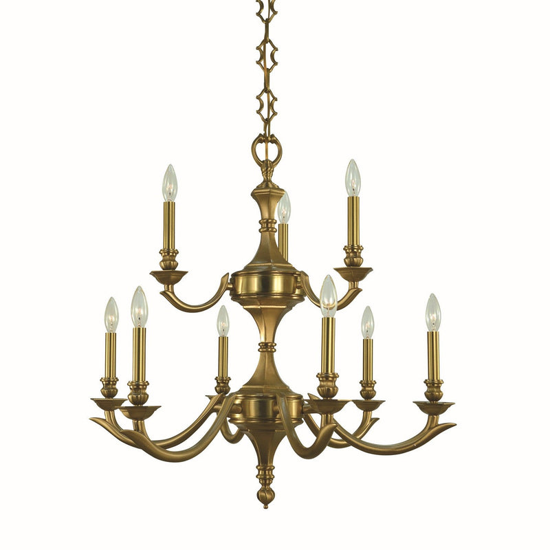 Framburg - 5939 BR - Nine Light Chandelier - Scarsdale - Brushed Brass