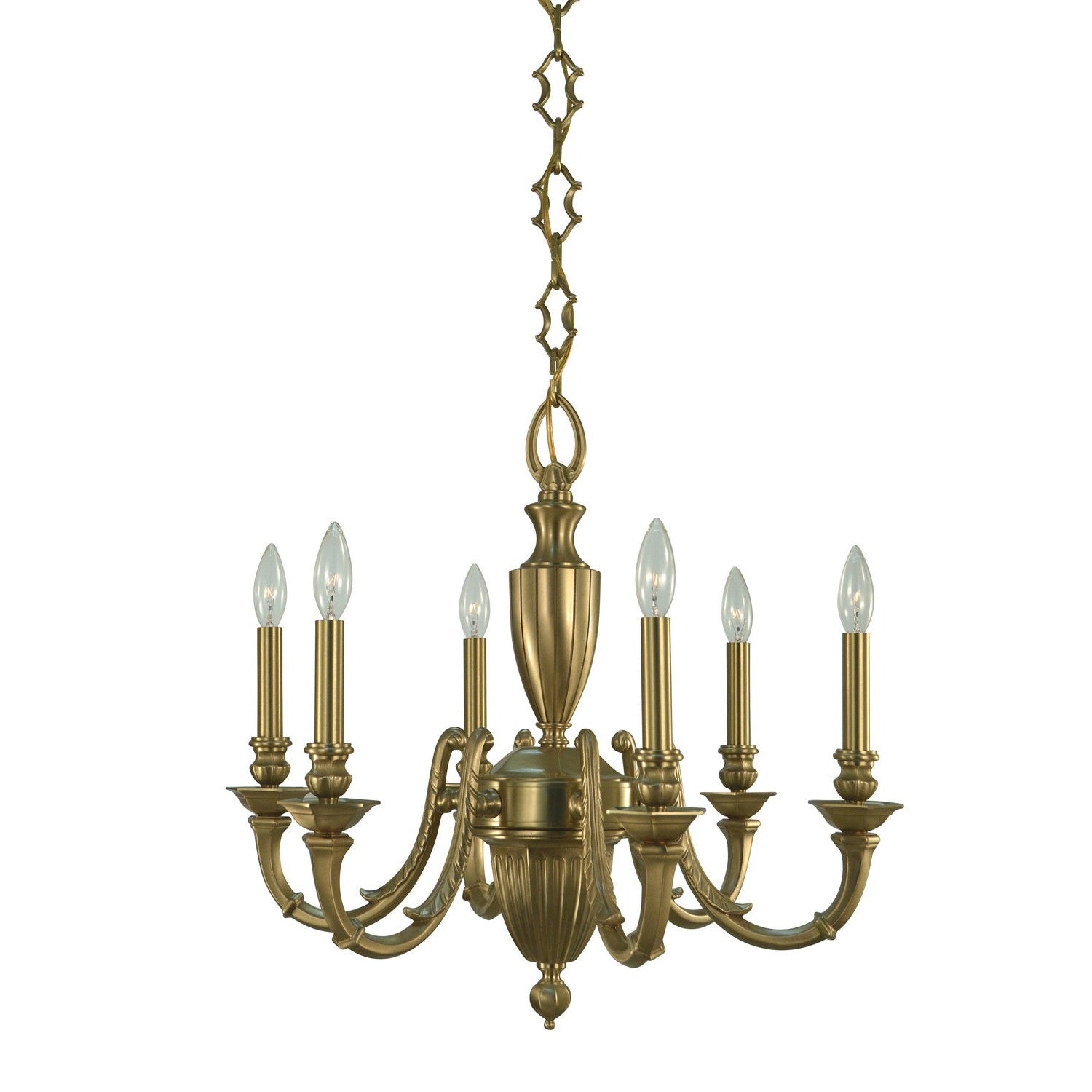 Framburg - 5946 BR - Six Light Chandelier - Wellesley - Brushed Brass
