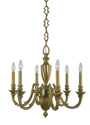 Framburg - 5946 BR - Six Light Chandelier - Wellesley - Brushed Brass