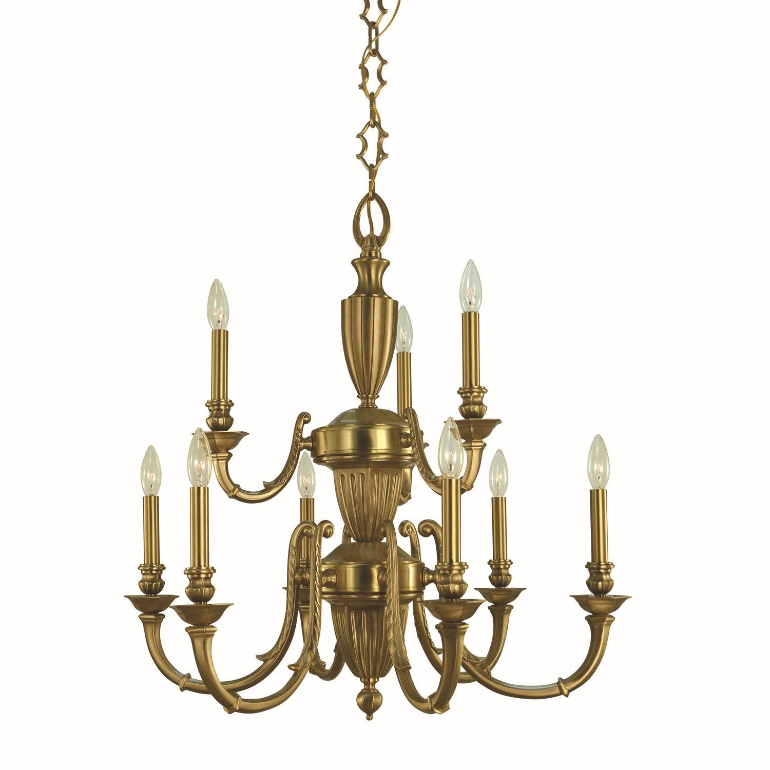 Framburg - 5949 BR - Nine Light Chandelier - Wellesley - Brushed Brass