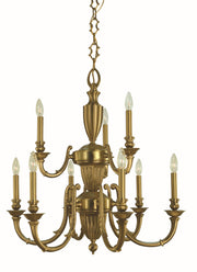 Framburg - 5949 BR - Nine Light Chandelier - Wellesley - Brushed Brass