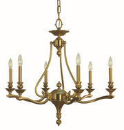 Framburg - 5952 BR - Six Light Chandelier - Fin De Siecle - Brushed Brass