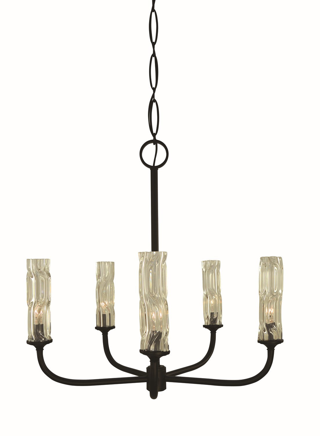 Framburg - 5965 MBLACK - Five Light Chandelier - Kaia - Matte Black